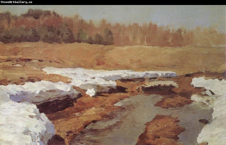 Isaac Levitan Spring,The Last Snow